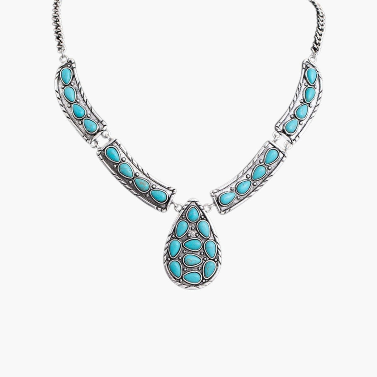Colar Multicamadas Statement com Pendentes