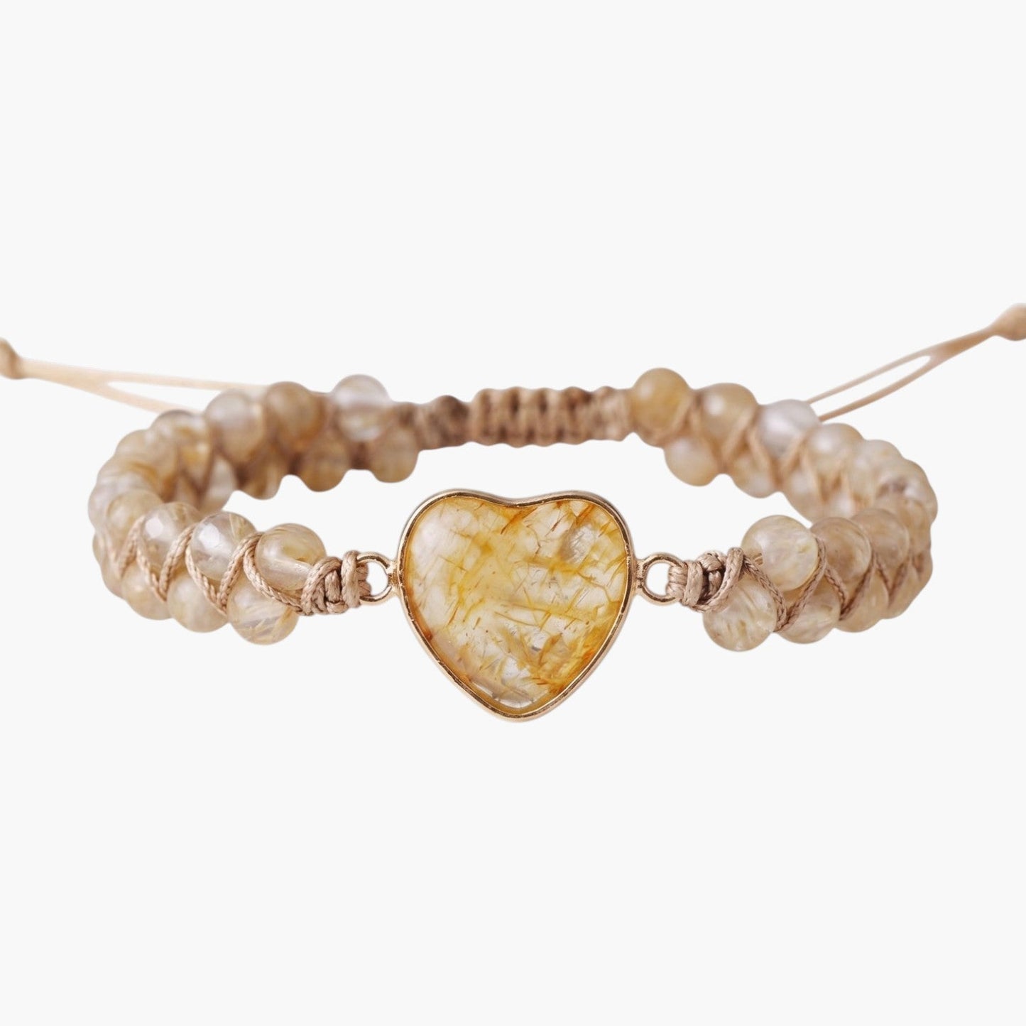 Pulseira Coração em Pedra Natural