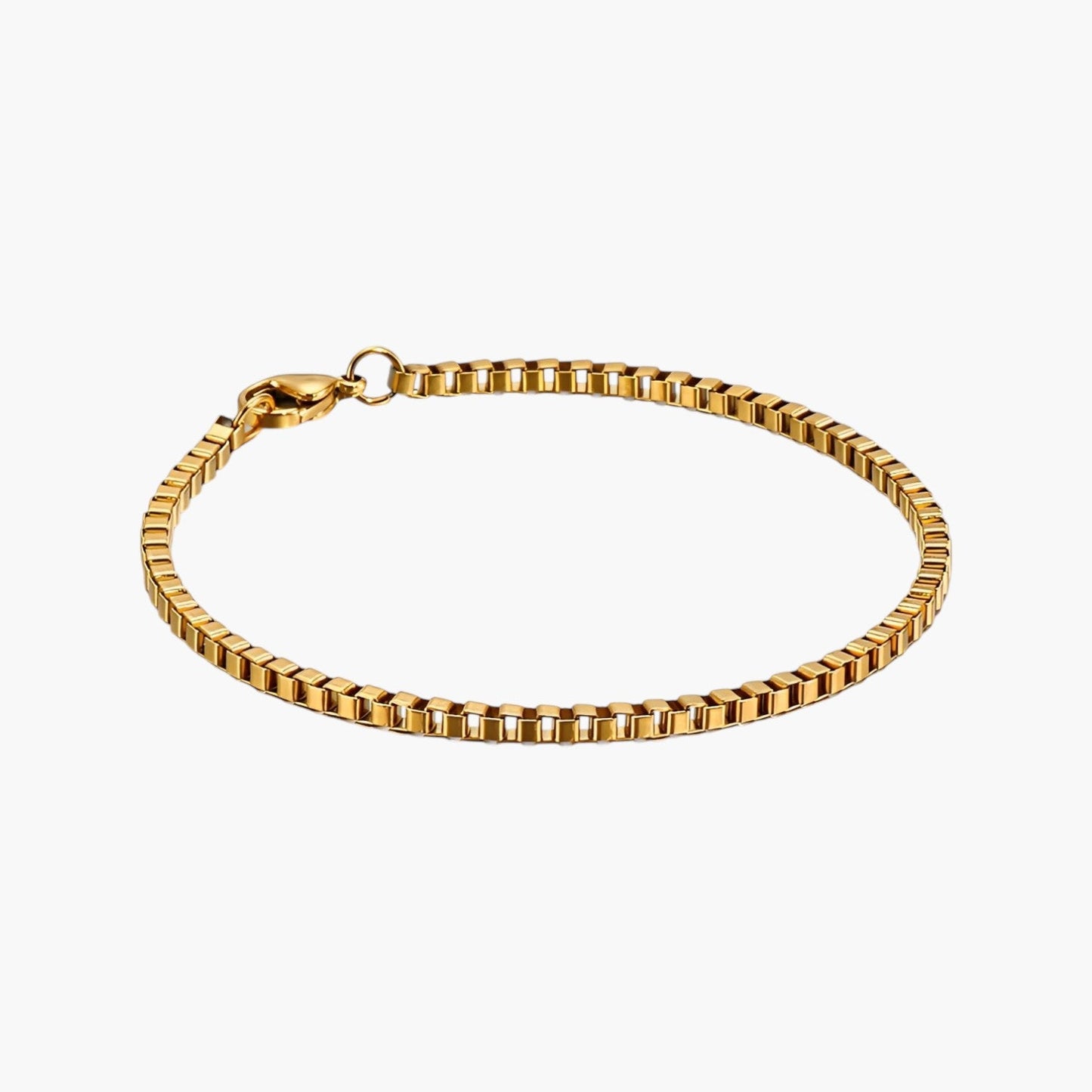 Pulseira Corrente Box em Aço Inoxidável 316L