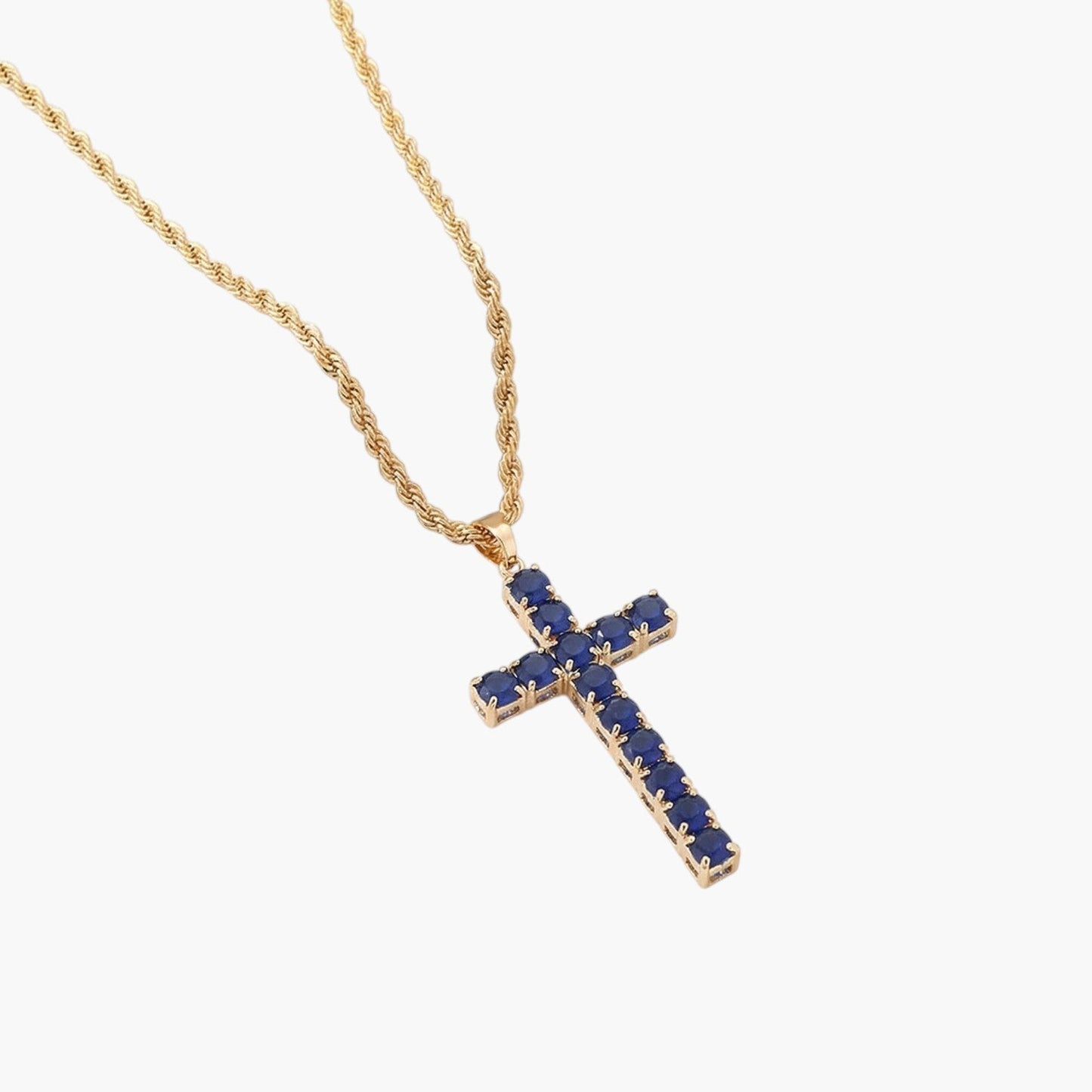 Colar Cruz com Zircónias