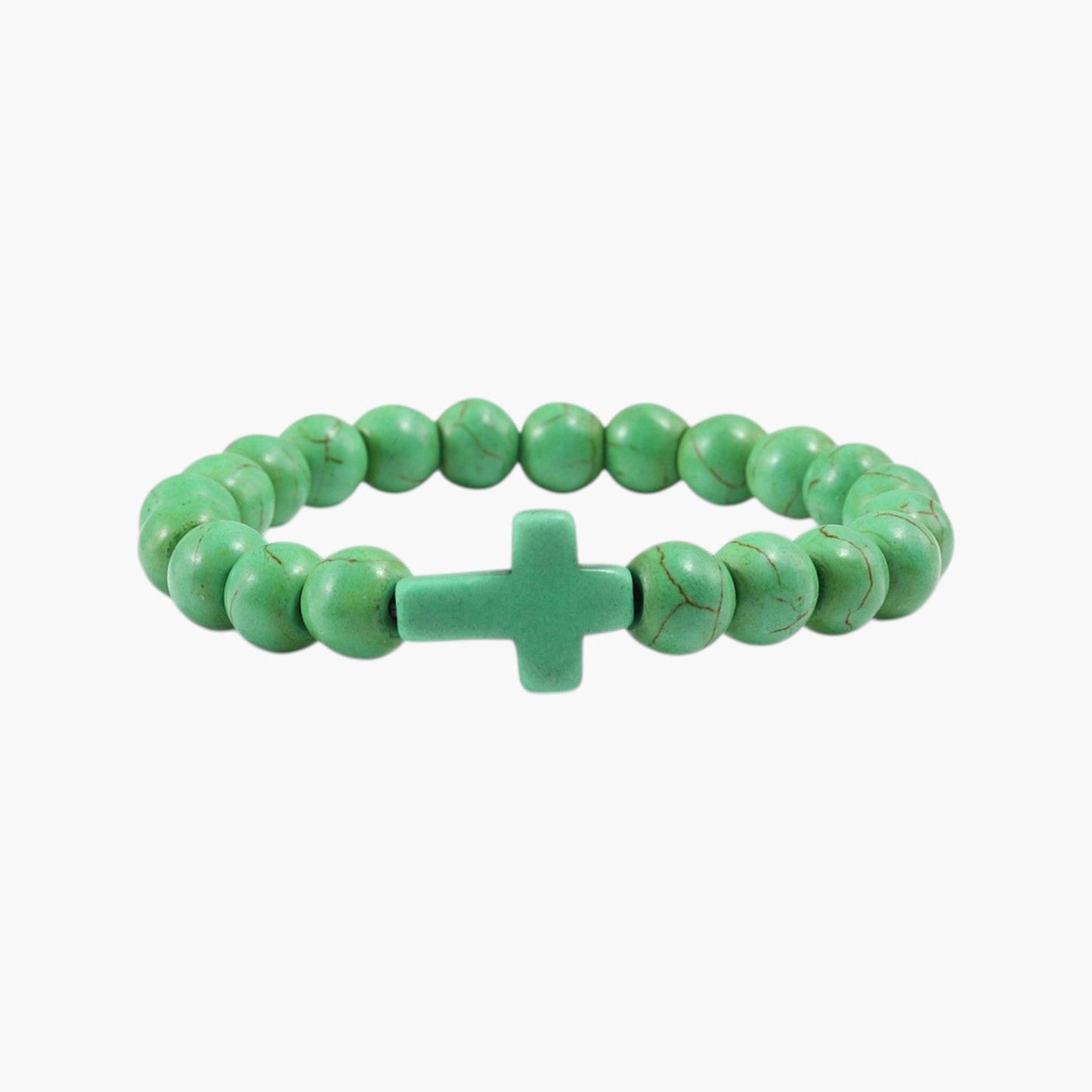 Pulseira Cruz em Pedra Natural