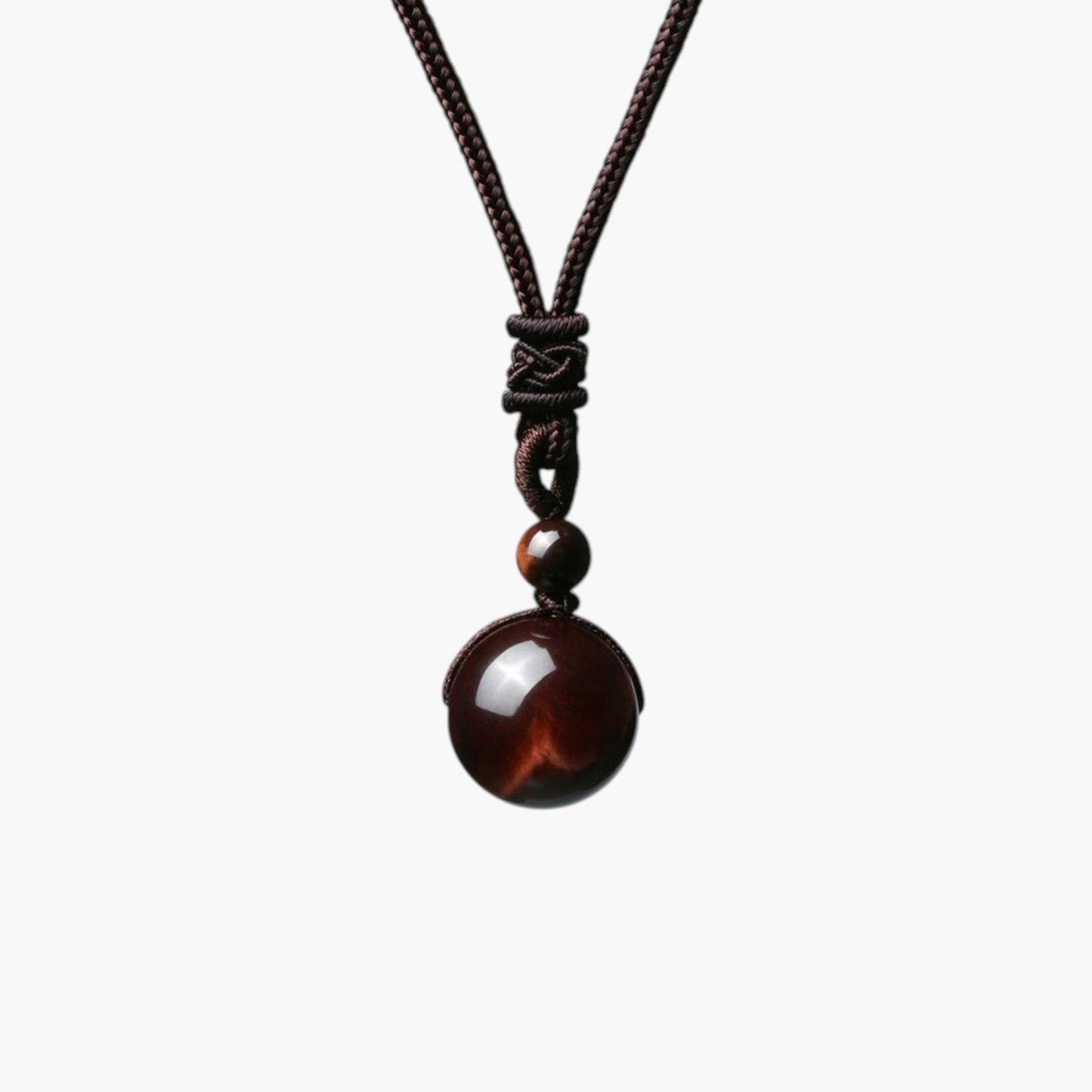 Colar com Pendente de Obsidiana Natural e Ametista