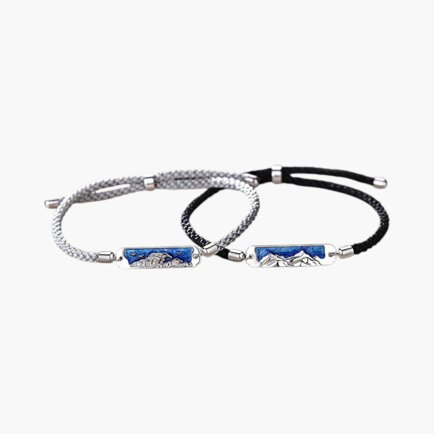 Pulseira Trançada para Casal em Prata 925