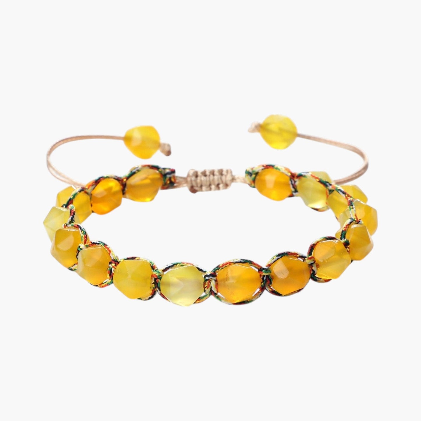 Pulseira de Pedra Natural Facetada