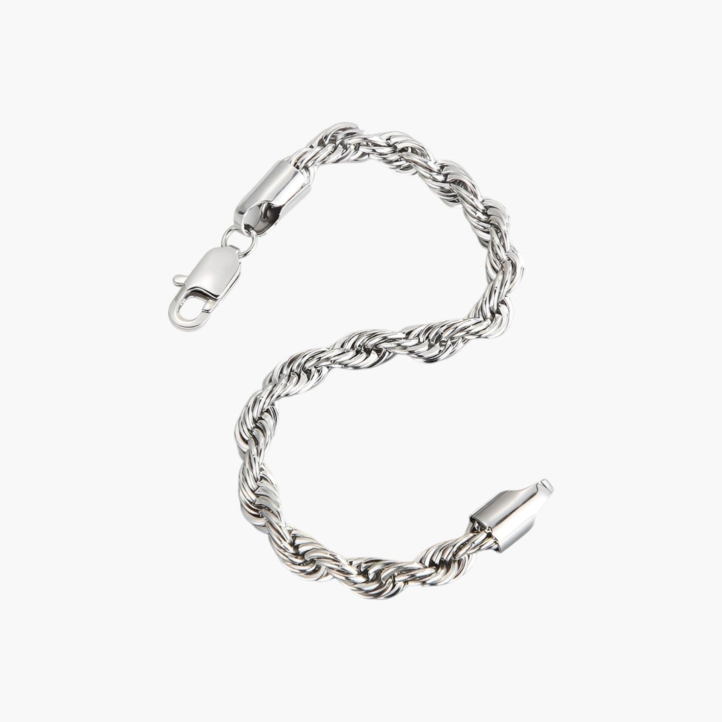 Pulseira Corrente Torcida em Aço Inoxidável 316L