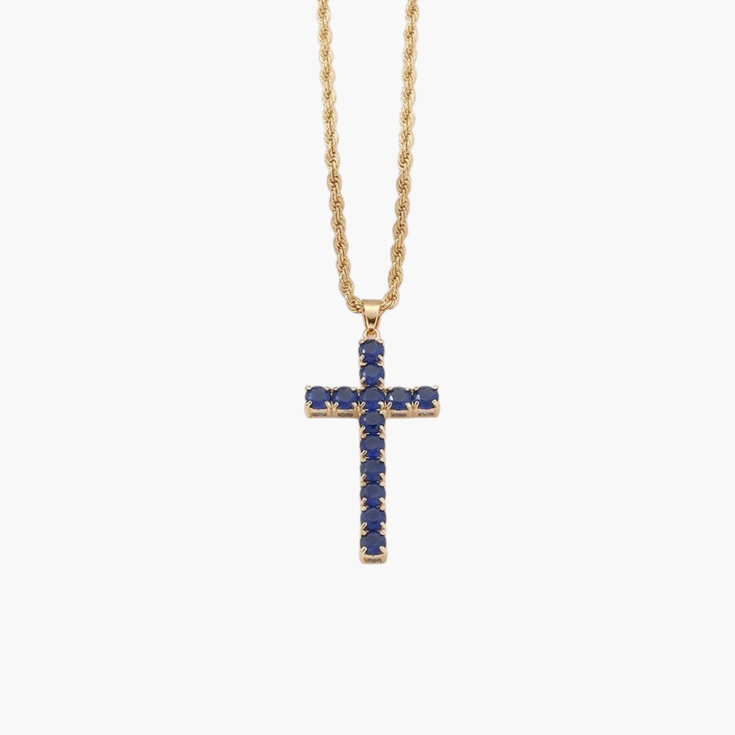 Colar Cruz com Zircónias
