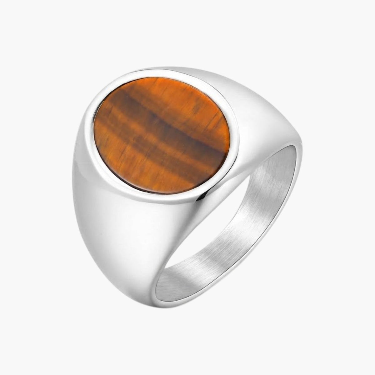 Anel Signet Clássico em Aço Inoxidável