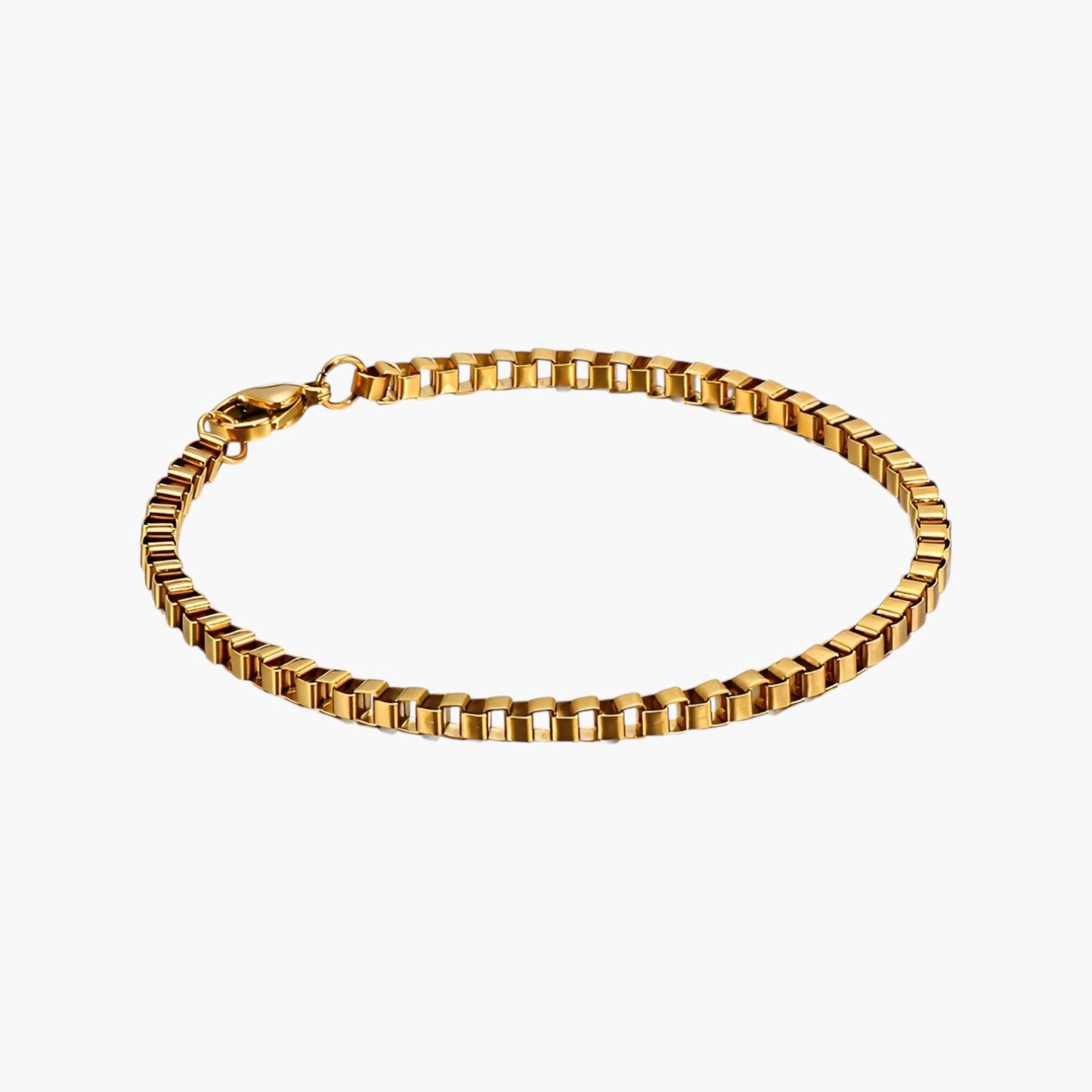 Pulseira Corrente Box em Aço Inoxidável 316L