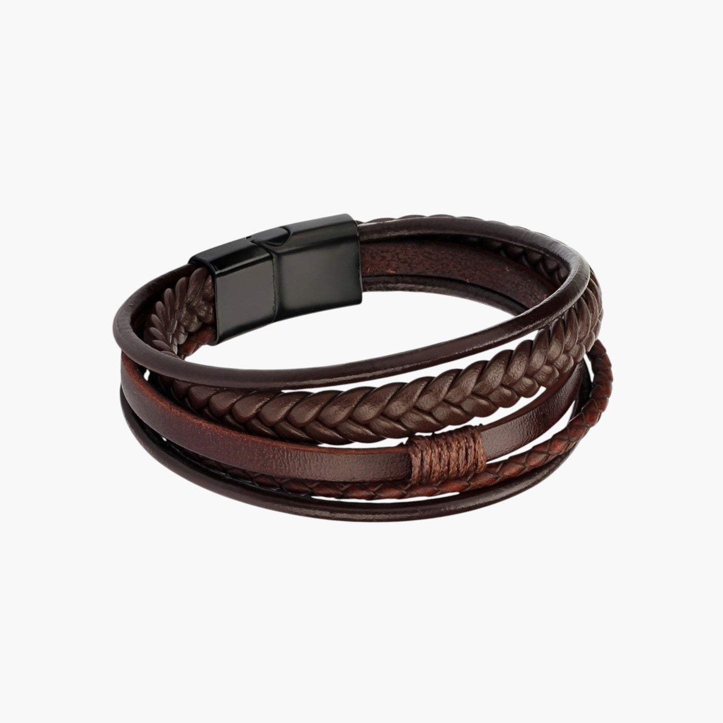 Pulseira de Couro Trançado