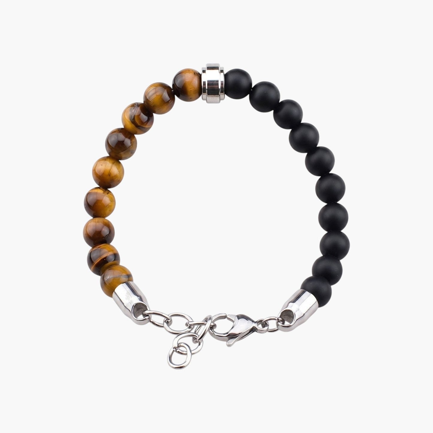 Pulseira em Pedra Natural e Aço Inoxidável