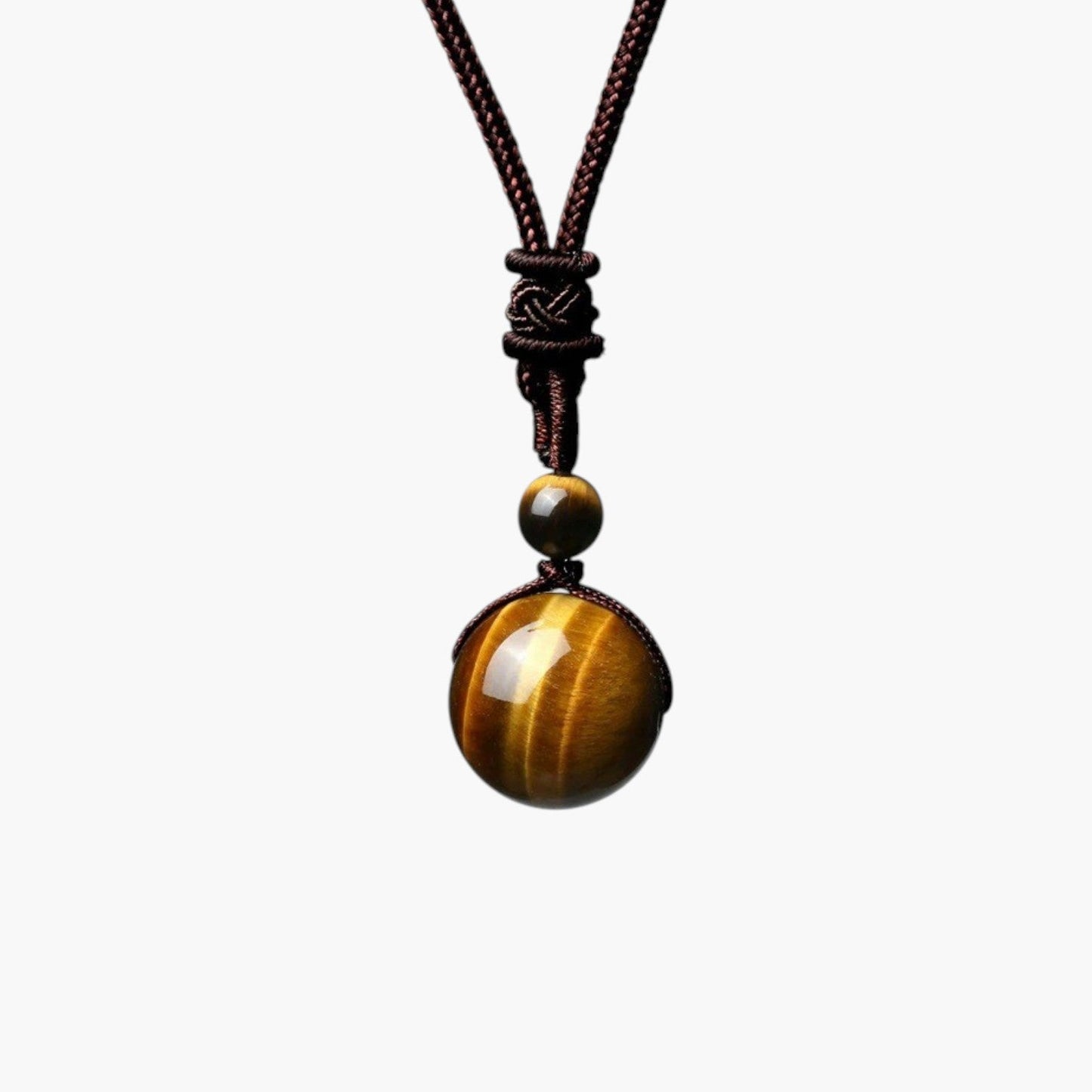 Colar com Pendente de Obsidiana Natural e Ametista
