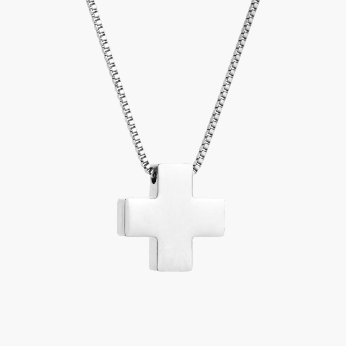 Colar com Cruz Minimalista em Aço Inoxidável