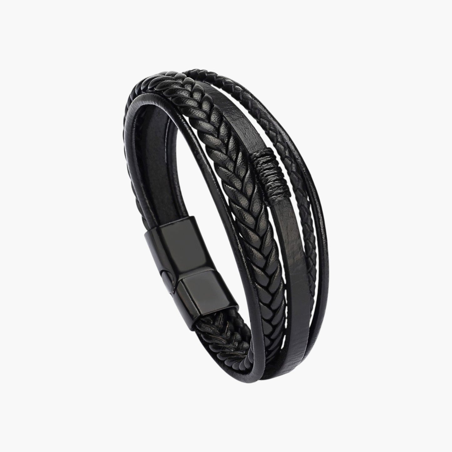Pulseira de Couro Trançado