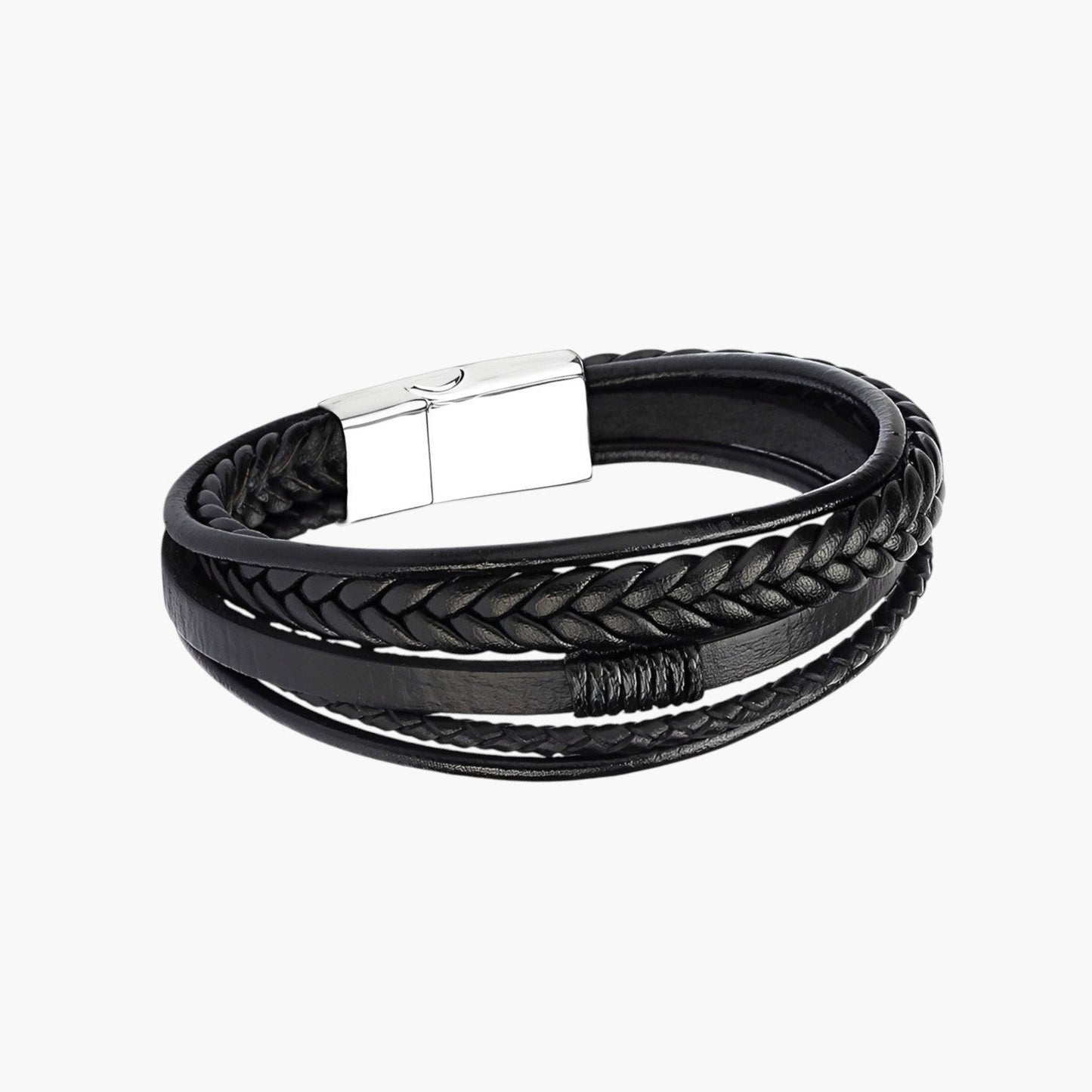 Pulseira de Couro Trançado
