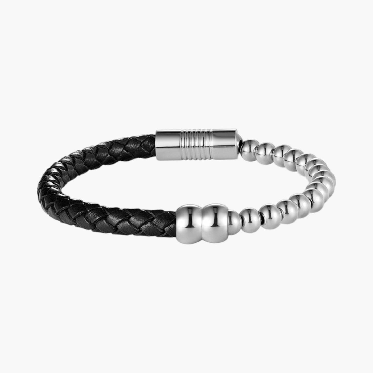Pulseira de Couro e Pedra Natural