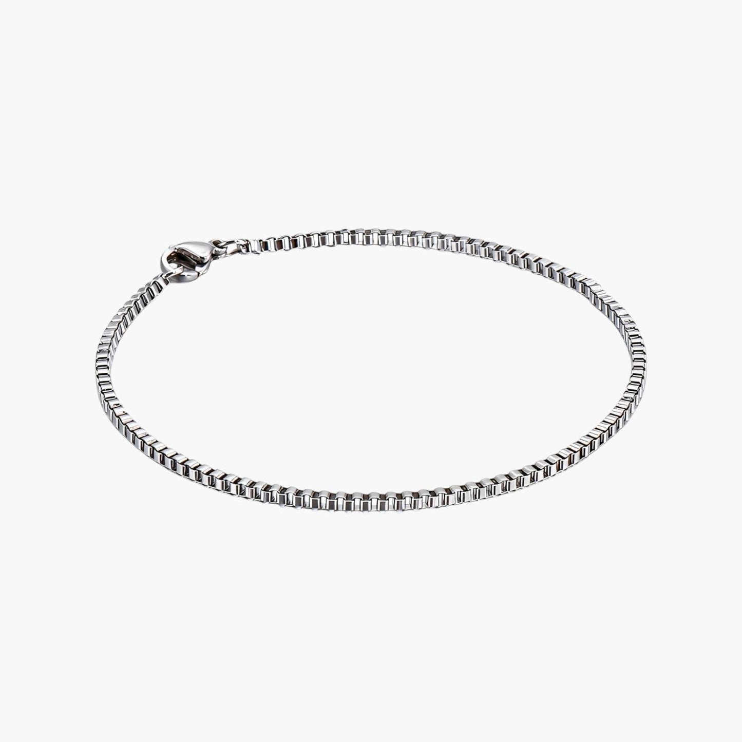 Pulseira Corrente Box em Aço Inoxidável 316L