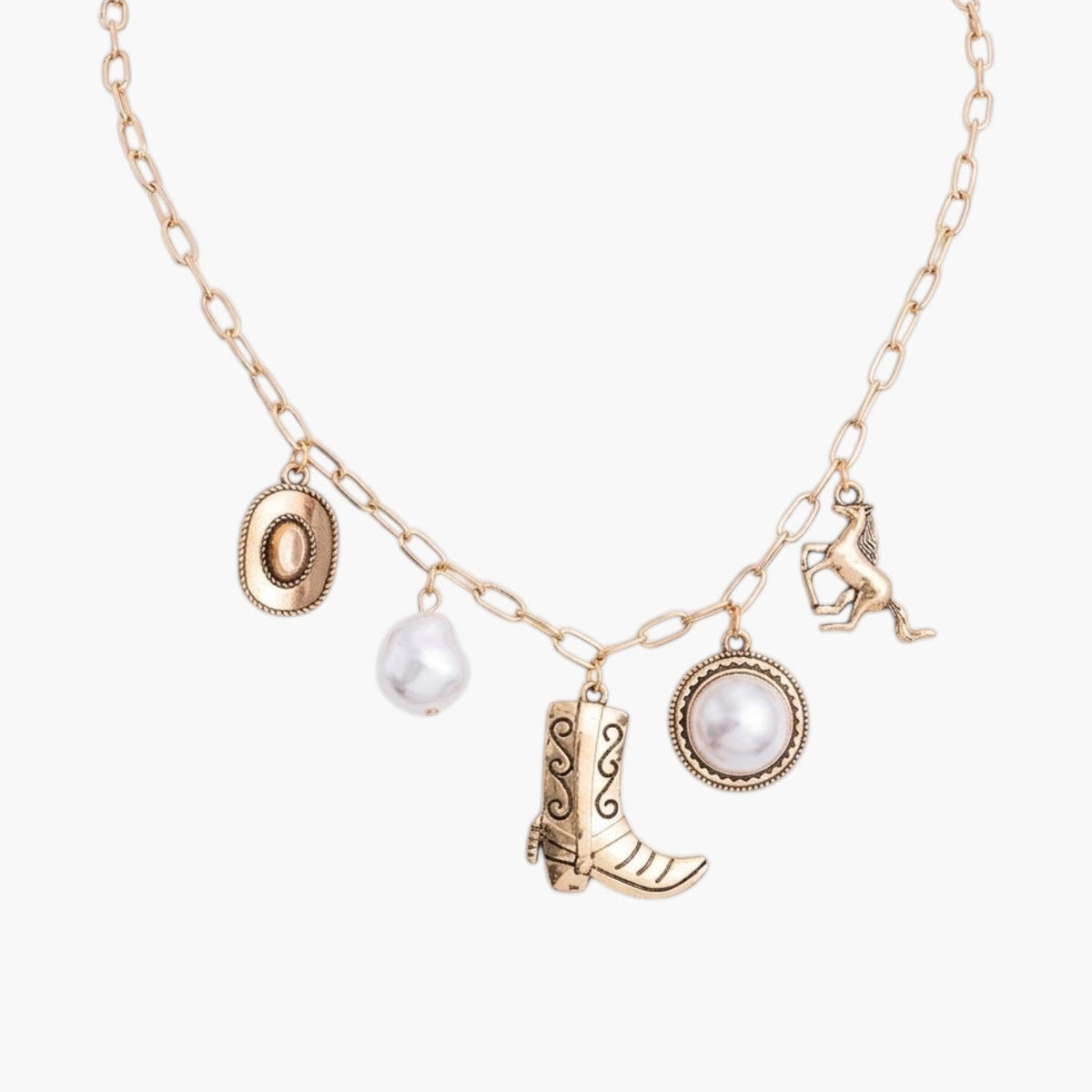 Colar Multicamadas Statement com Pendentes
