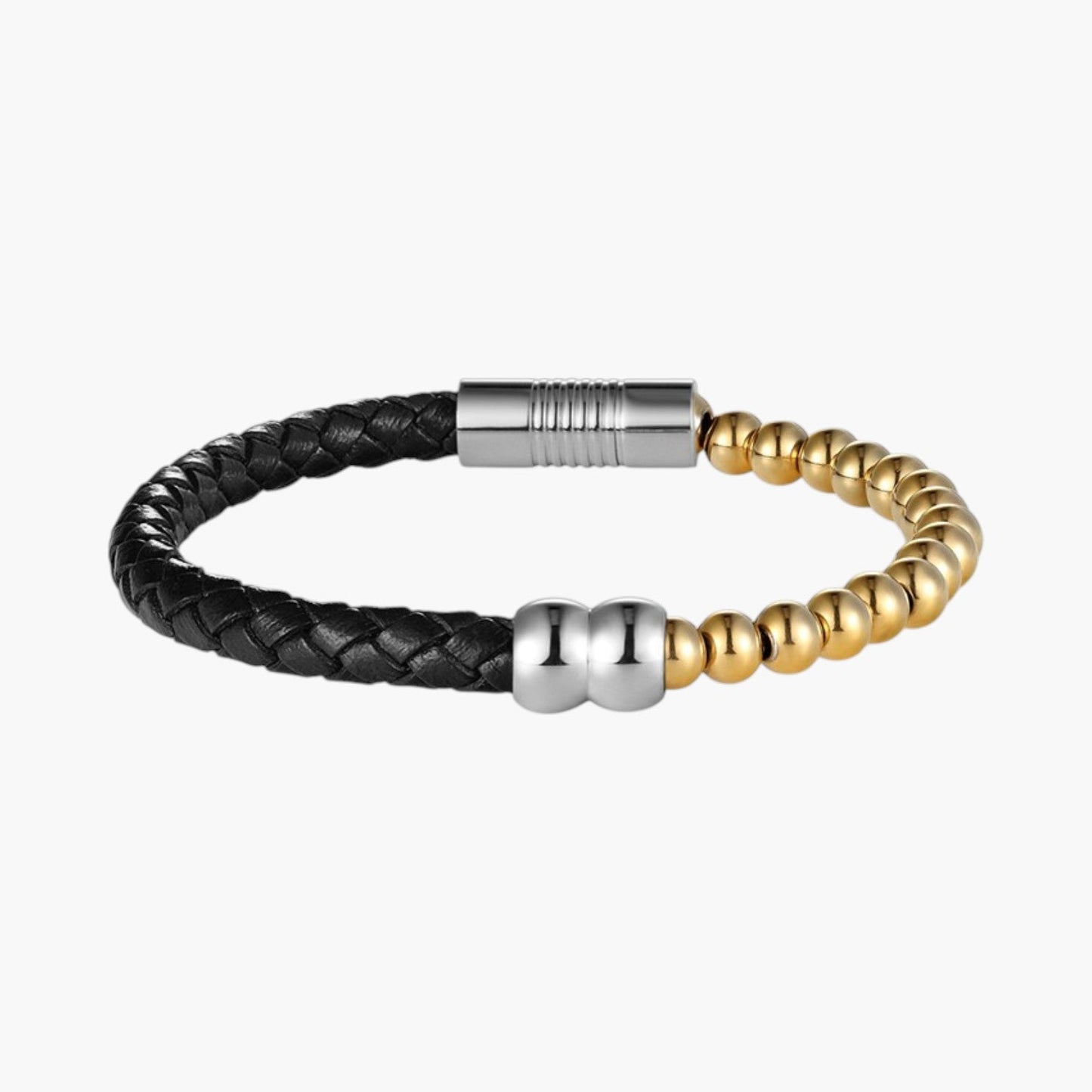 Pulseira de Couro e Pedra Natural