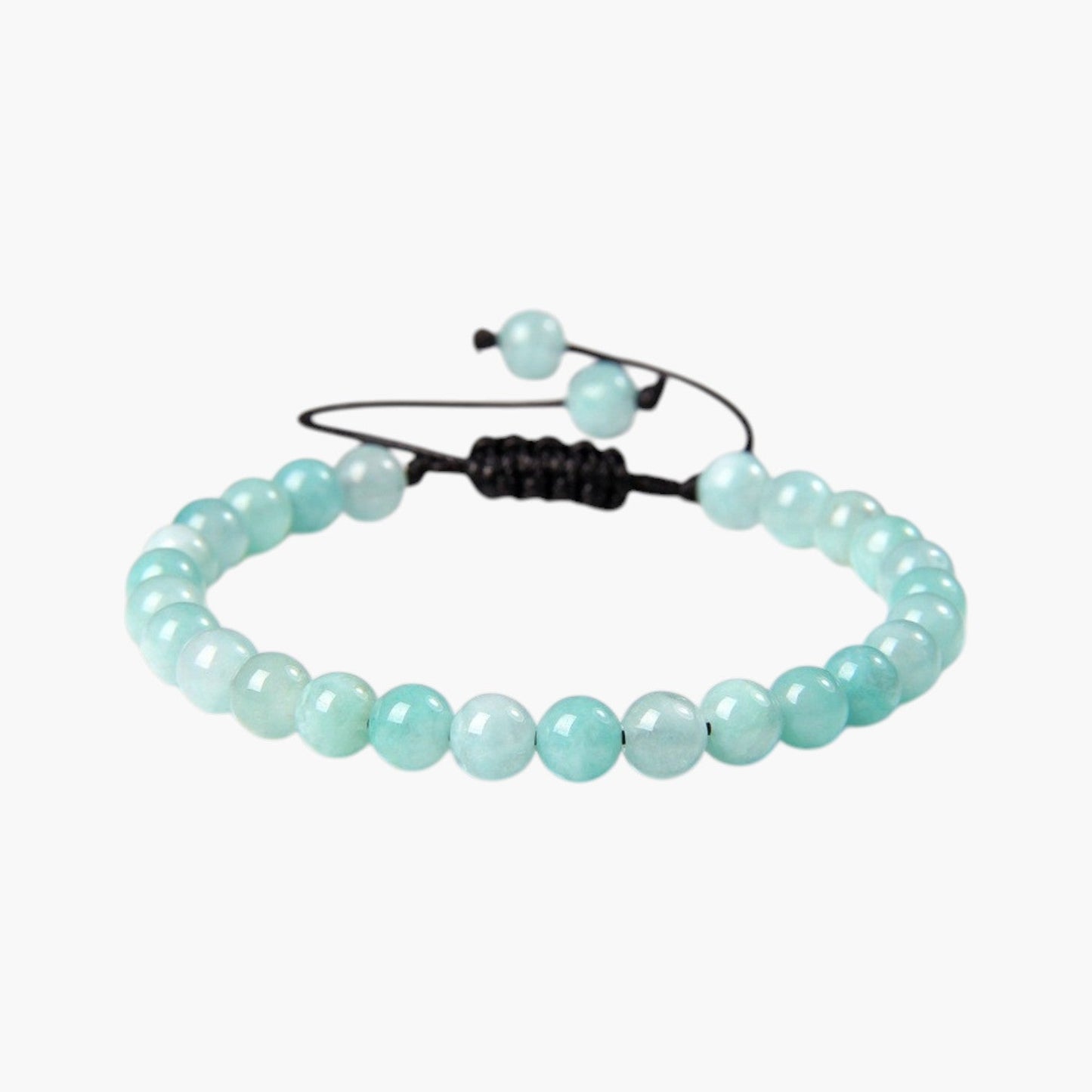 Pulseira Ajustável com Contas de Pedra Natural
