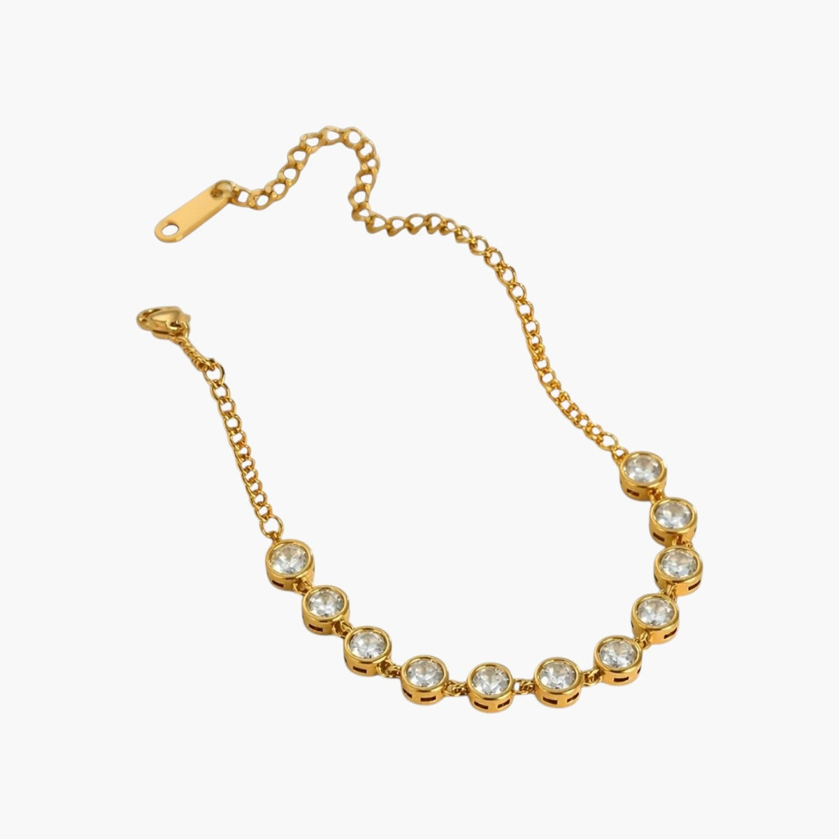 Pulseira Crystal Line em Aço Inoxidável
