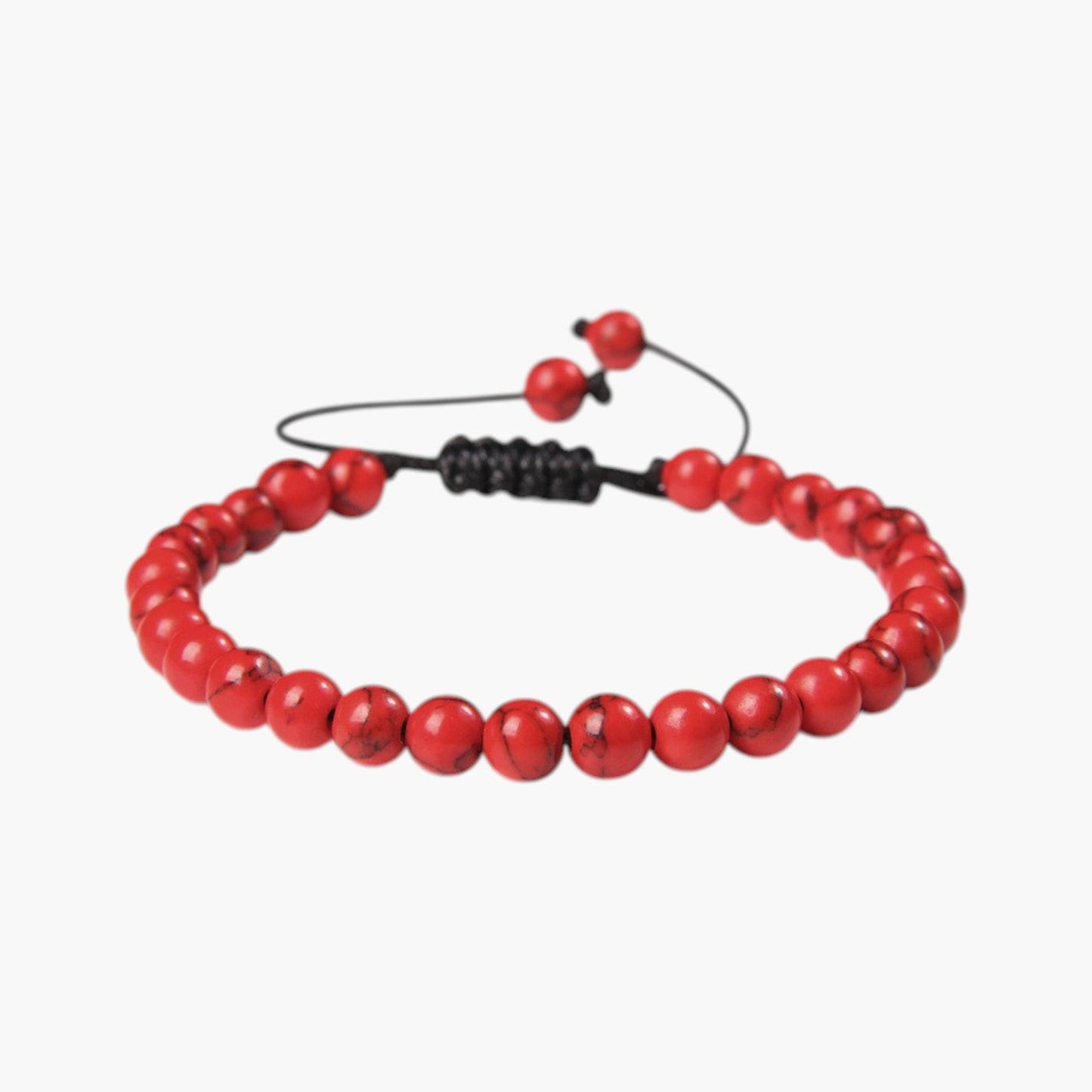 Pulseira Ajustável com Contas de Pedra Natural