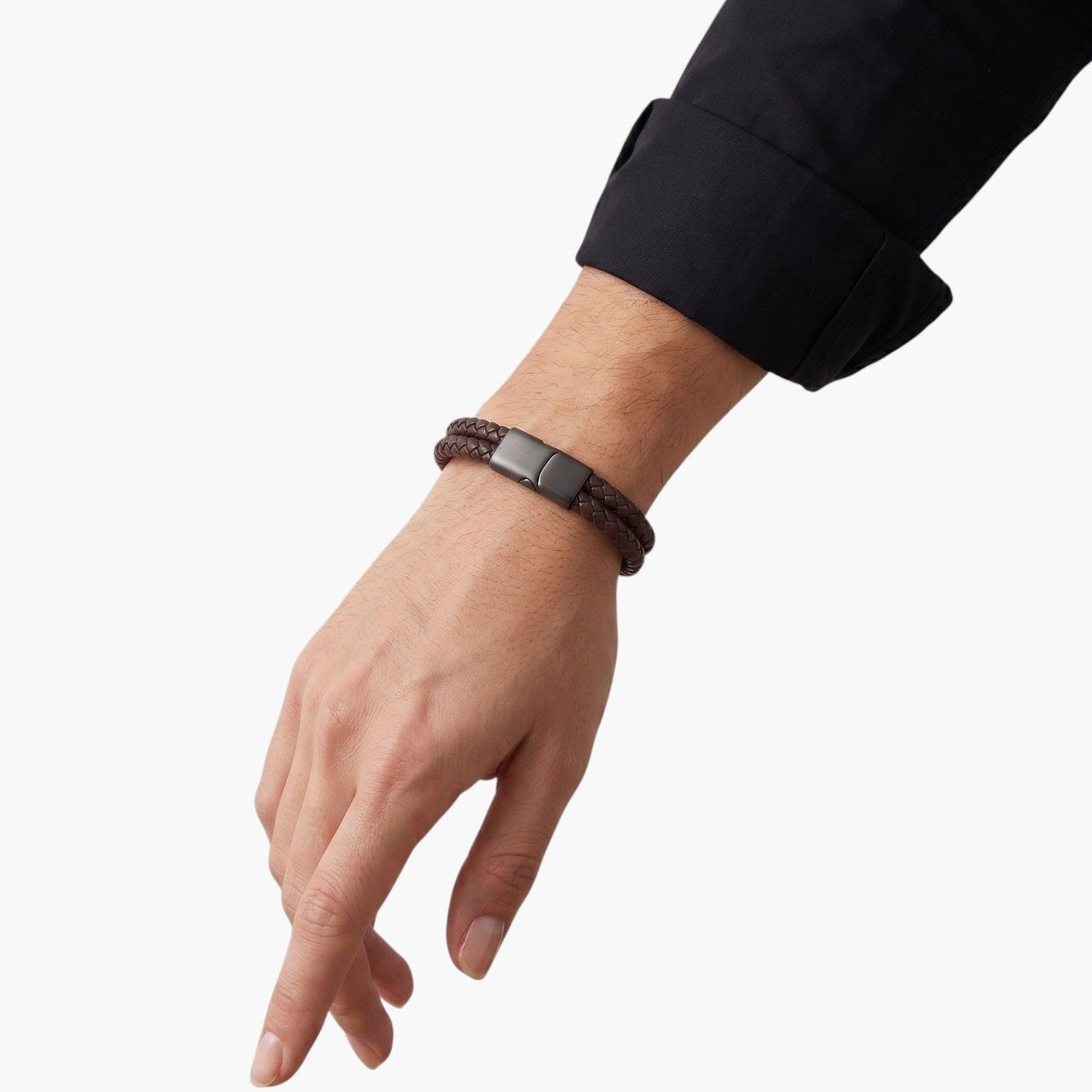 Pulseira de Couro Multicamadas