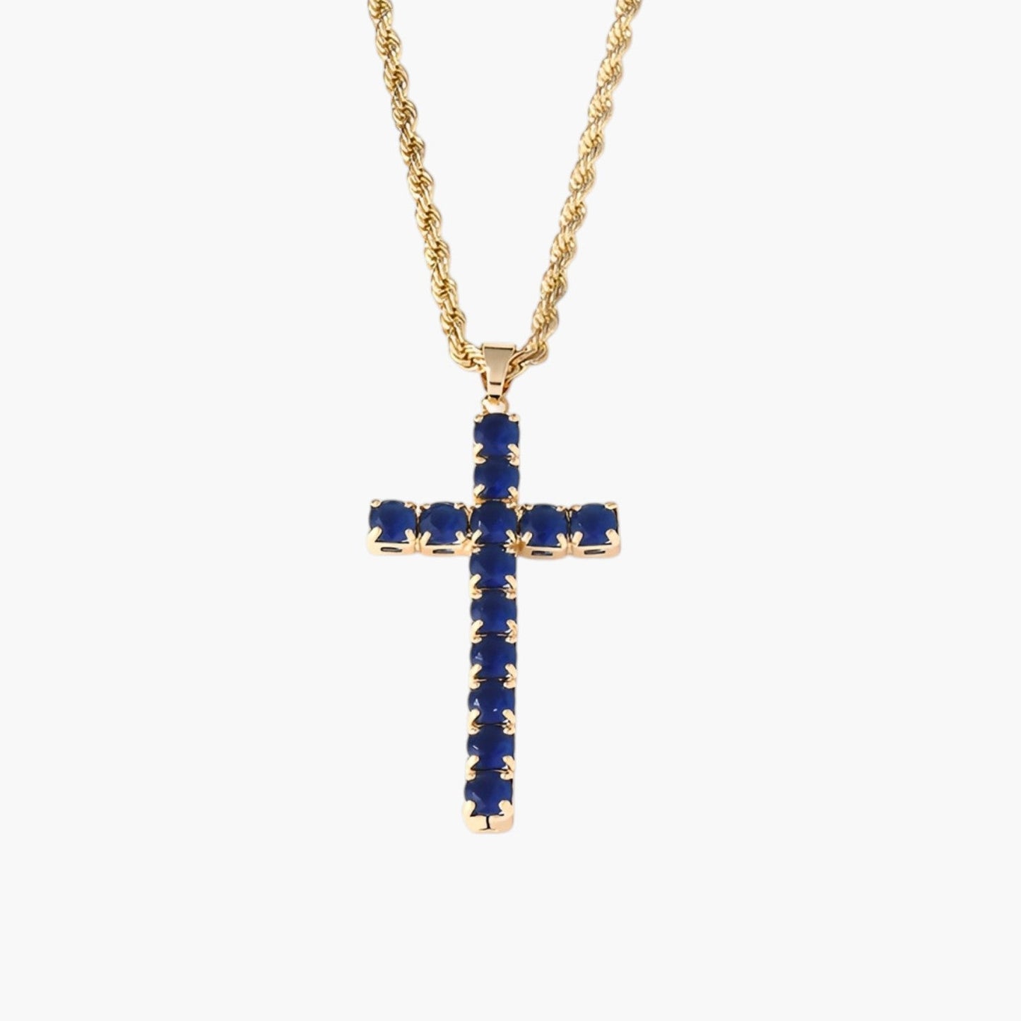 Colar Cruz com Zircónias