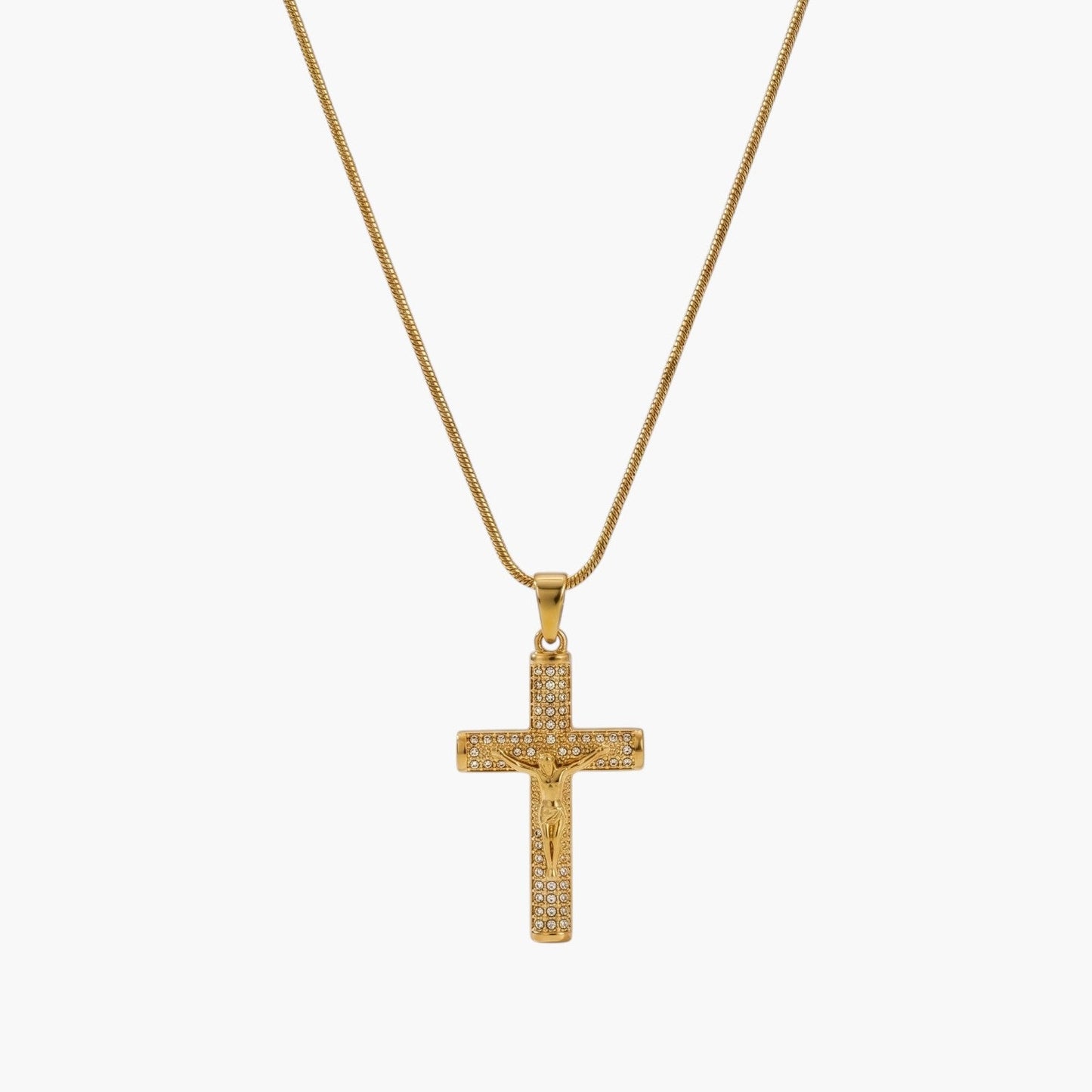 Colar Cruz em Aço Inoxidável