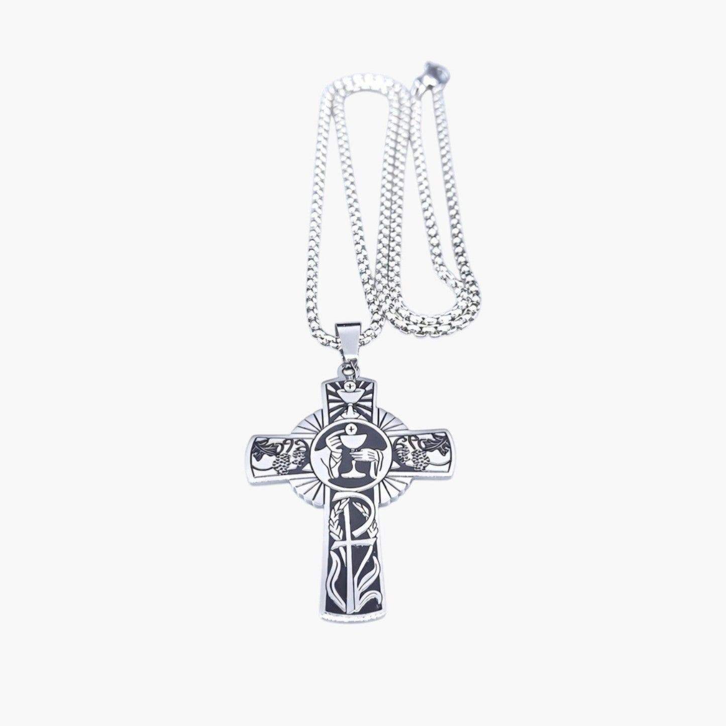 Colar Cruz Holy Halo em Aço Inoxidável