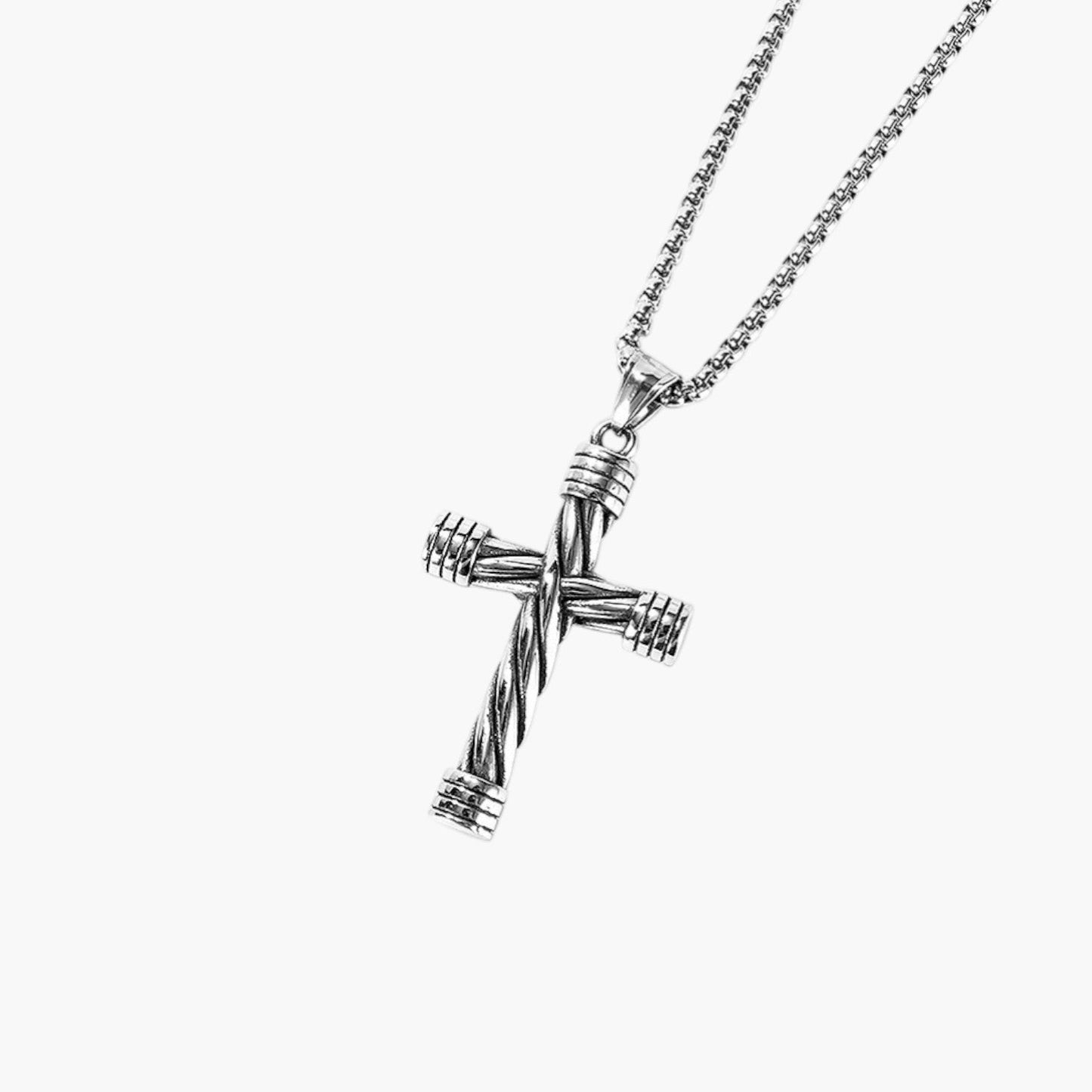 Colar Cruz em Aço Inoxidável