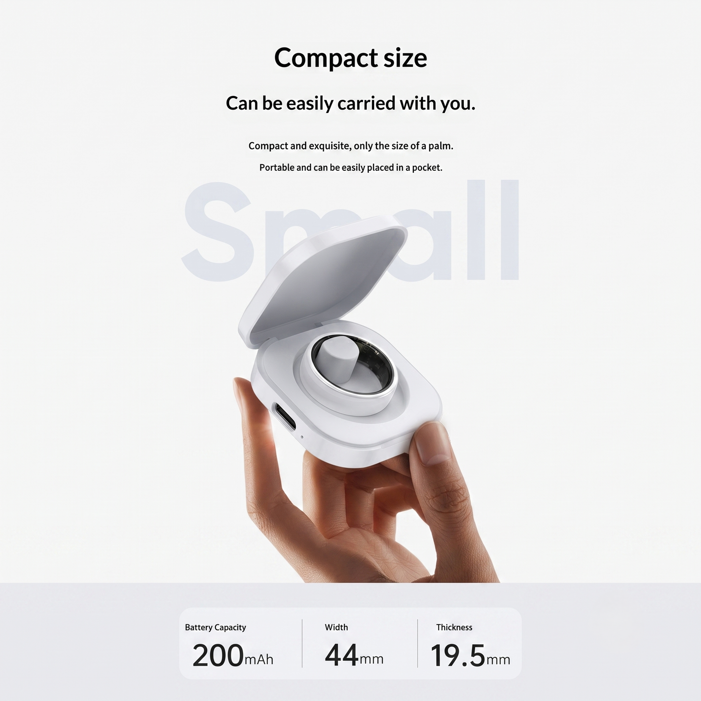 Anel Inteligente R12 com Monitorização de Saúde e Atividade