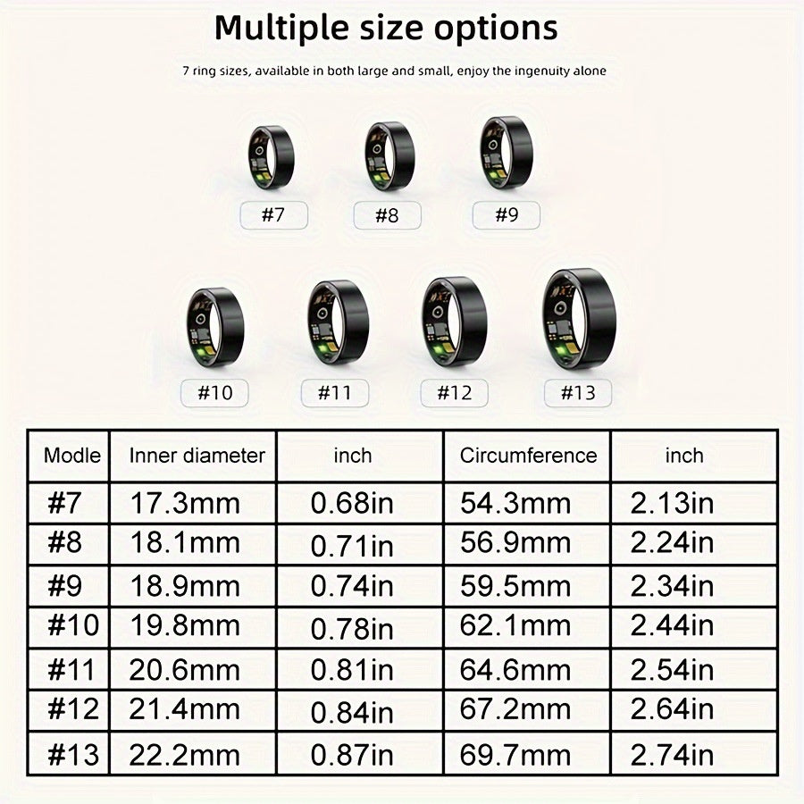 Anel Inteligente SR09 Ultra Slim com Monitorização de Saúde e Fitness