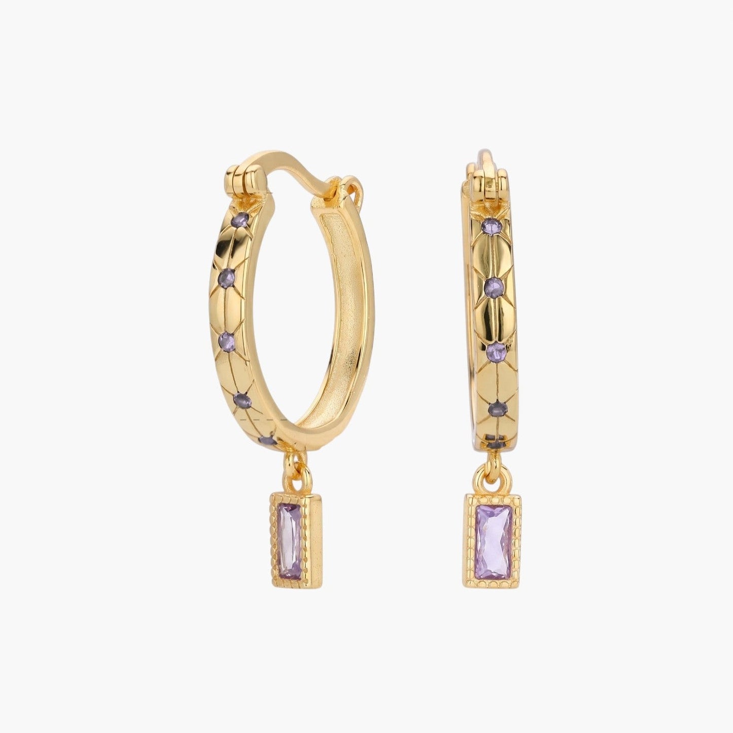 Brincos Argola com Pendente em Prata de Lei 925