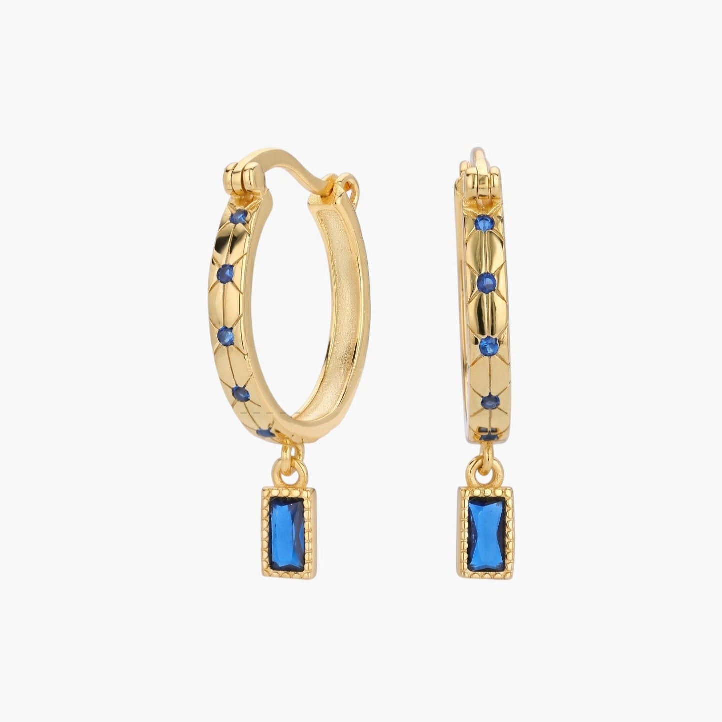 Brincos Argola com Pendente em Prata de Lei 925