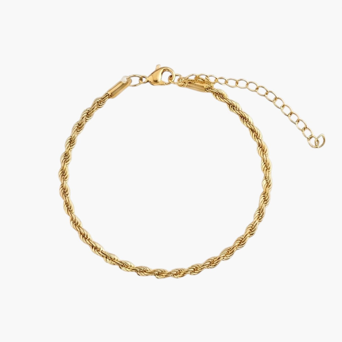 Pulseira de Corrente Trançada em Aço Inoxidável