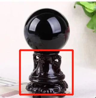 Natural Obsidian Crystal Ball – Black Stone Sphere for Home & Desk Décor