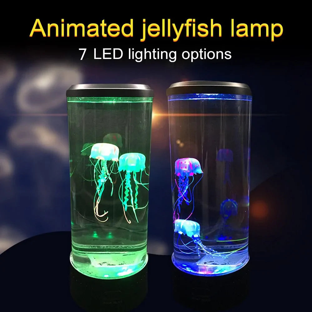Color Changing LED Jellyfish Aquarium Night Light