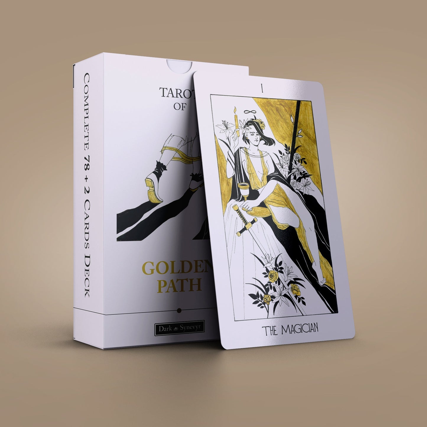 The Golden Path Tarot Cards Deck 78+2 Extra Cards with Guidebook