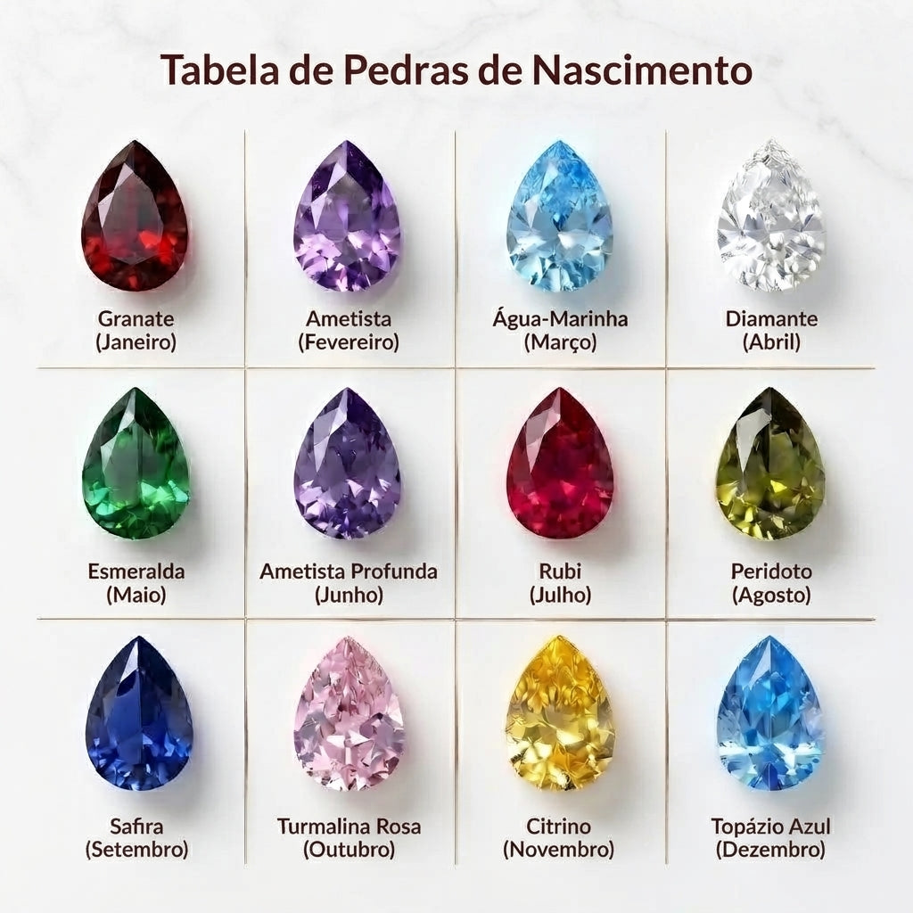 Anel Personalizável com Pedra de Nascimento em Aço Inoxidável