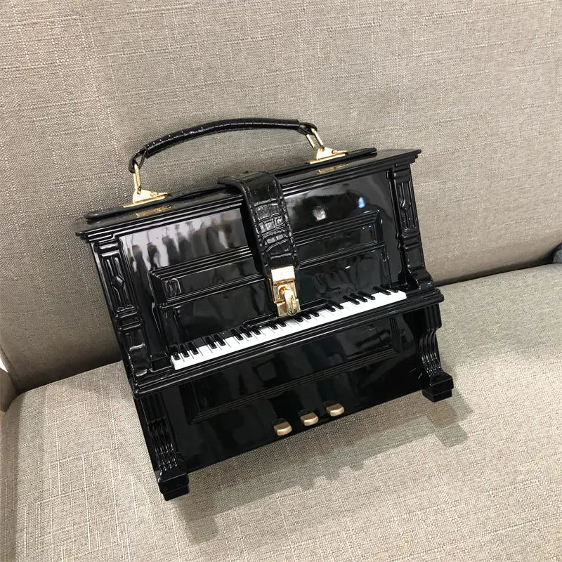 Women’s Piano Handbag – Acrylic Box Evening & Crossbody Bag for Music Lovers