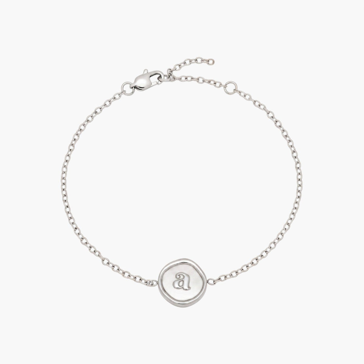 Pulseira em Aço Inoxidável com Letra Personalizada