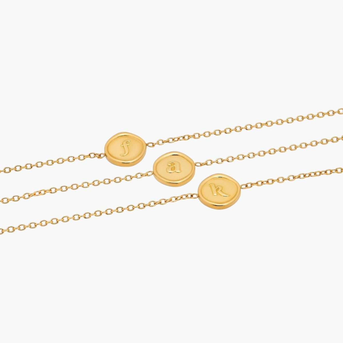 Pulseira em Aço Inoxidável com Letra Personalizada