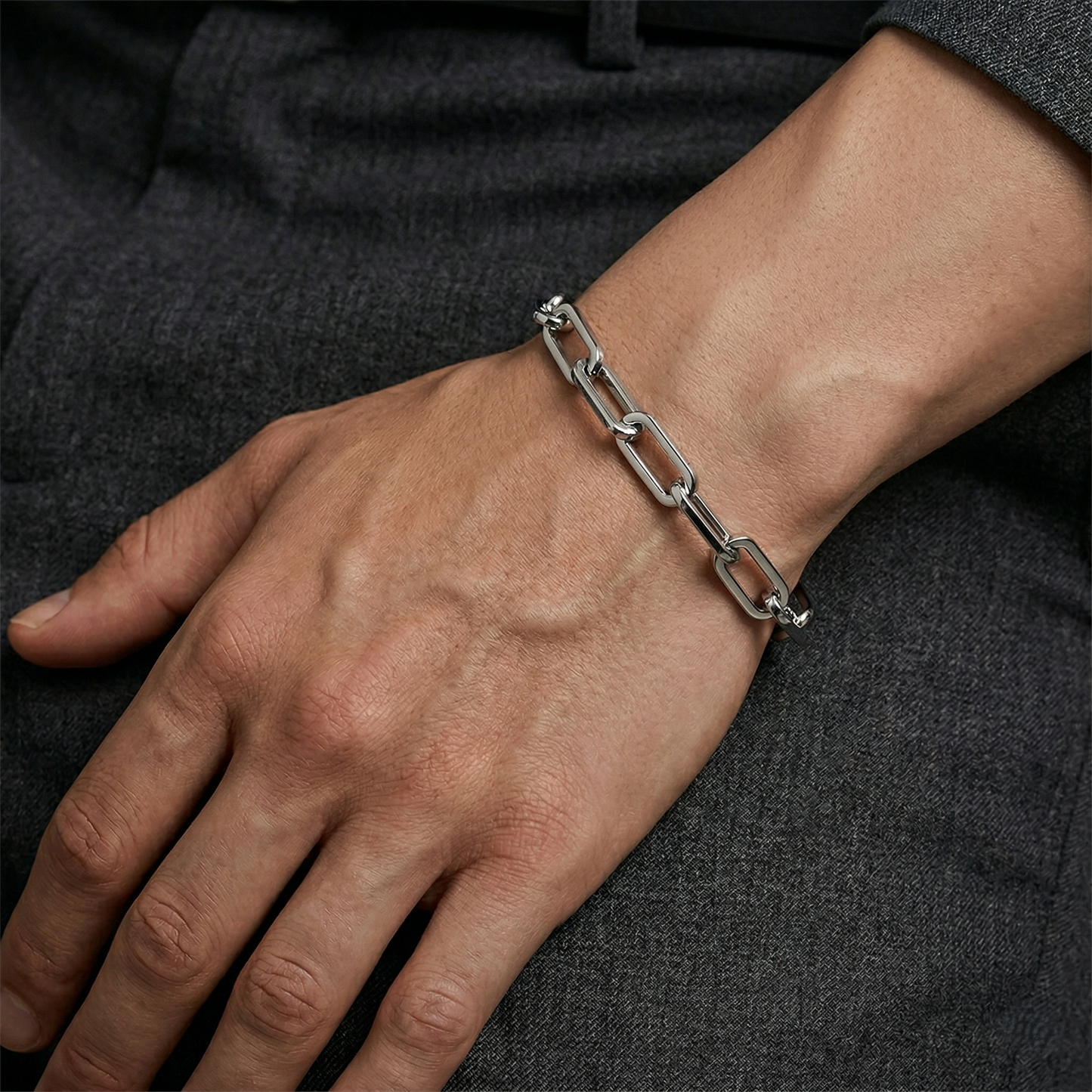 Pulseira Corrente em Aço Inoxidável