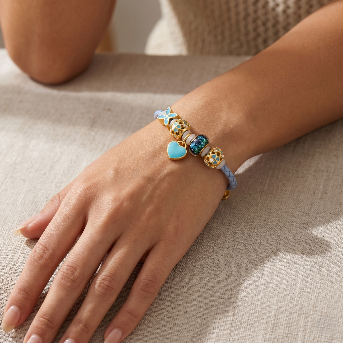 Pulseira Elegante Trevo & Coração