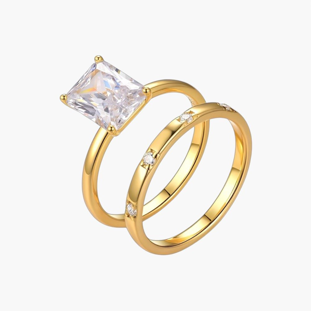 Anel de Noivado em Prata de Lei 925 com Moissanite