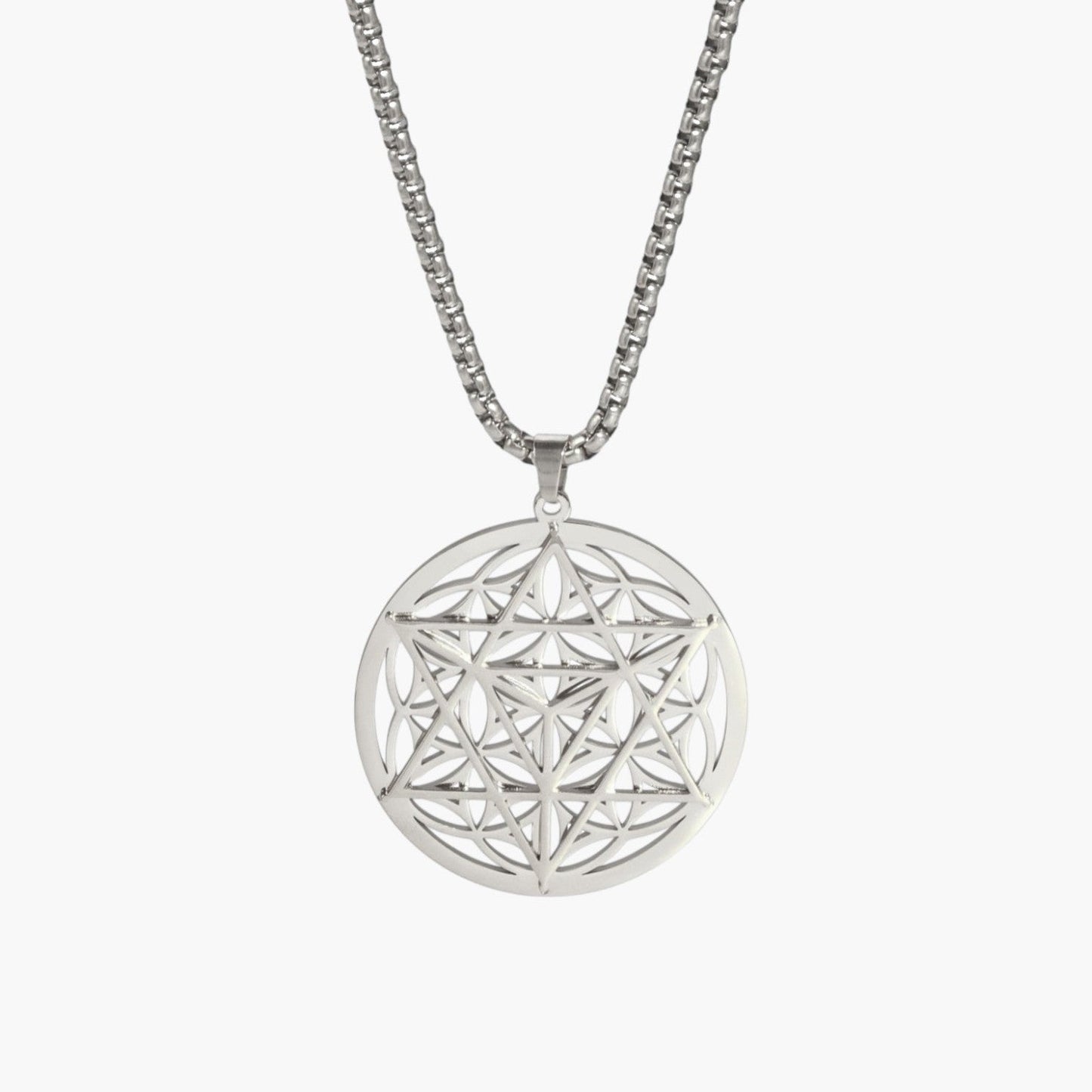 Colar Merkaba em Aço Inoxidável