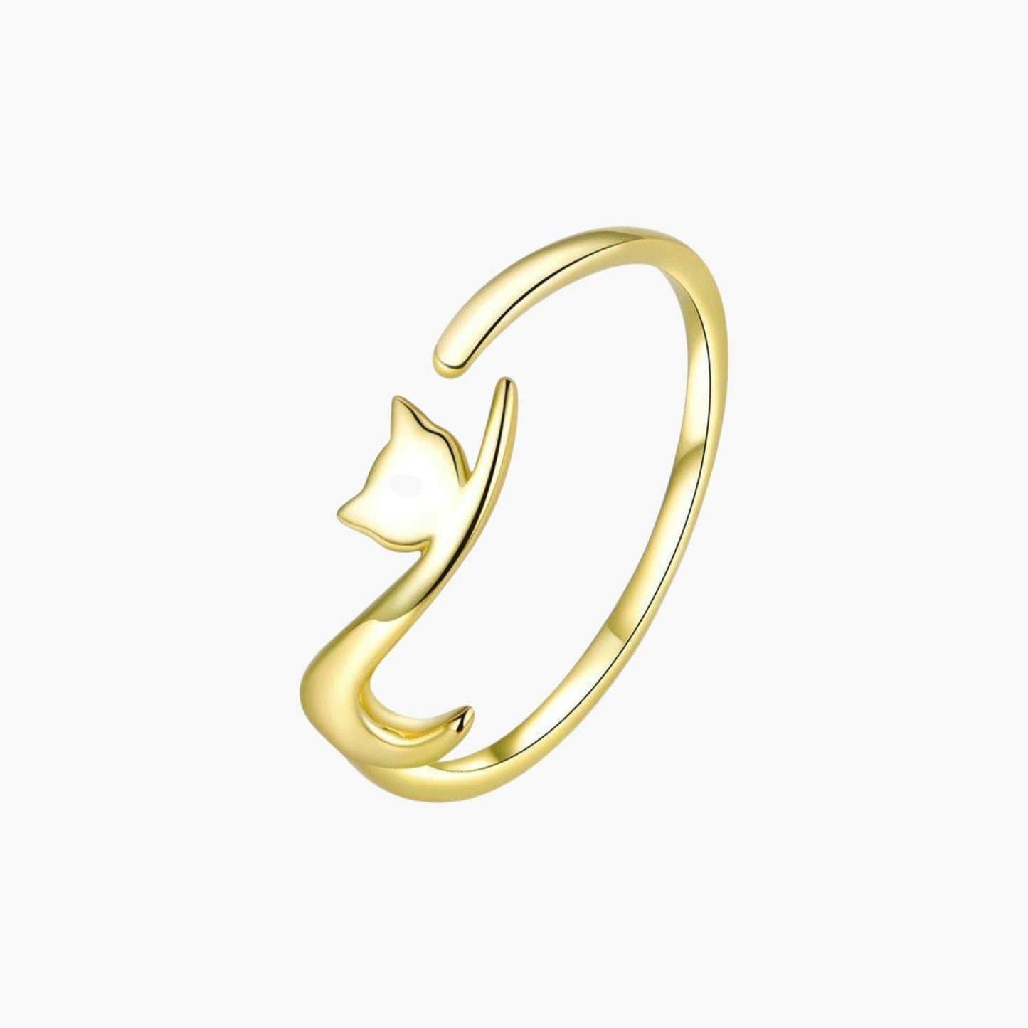 Anel Gato Ajustável em Prata de Lei 925