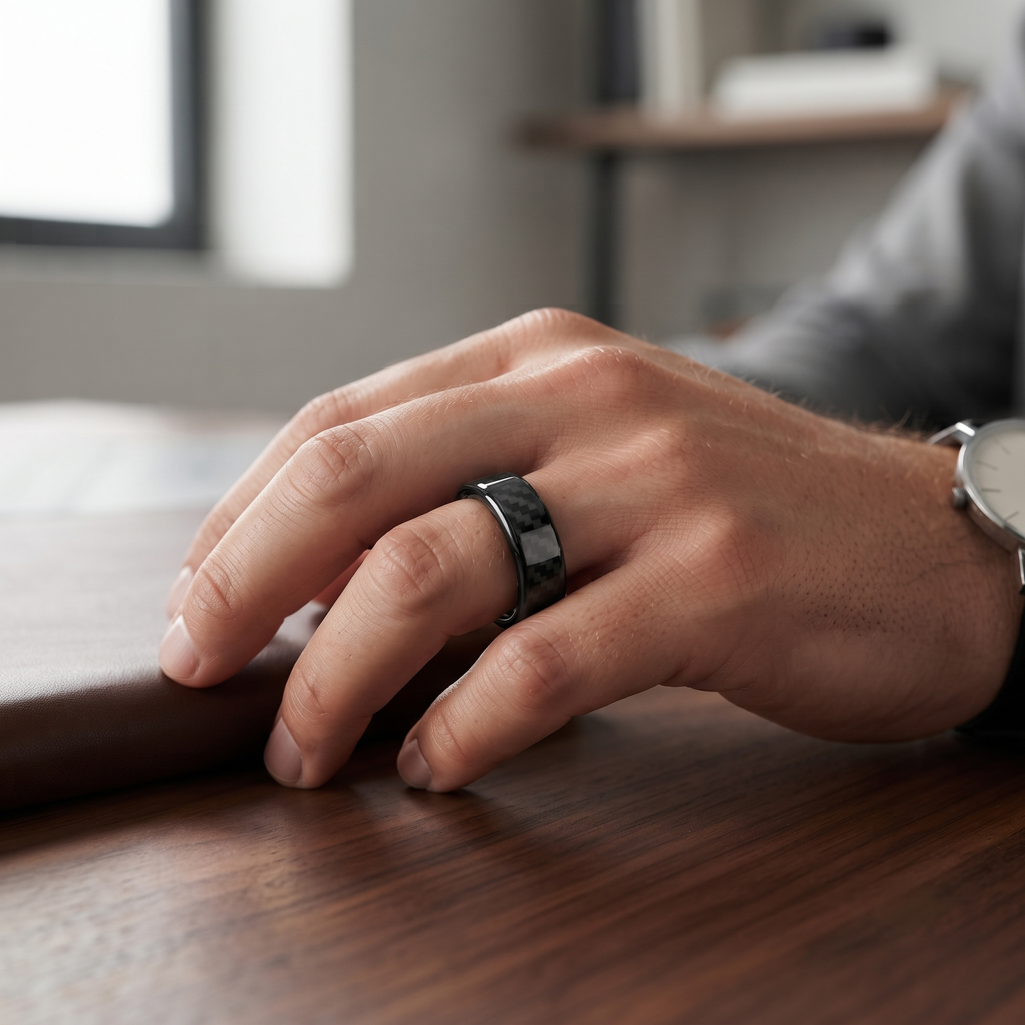 Anel Inteligente SY02 com Monitorização de Saúde, HRV e Níveis de Stress