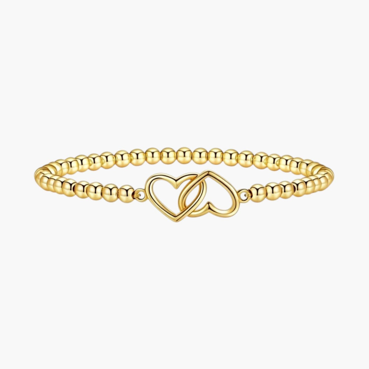 Pulseira de Contas com Banho de Ouro 14K