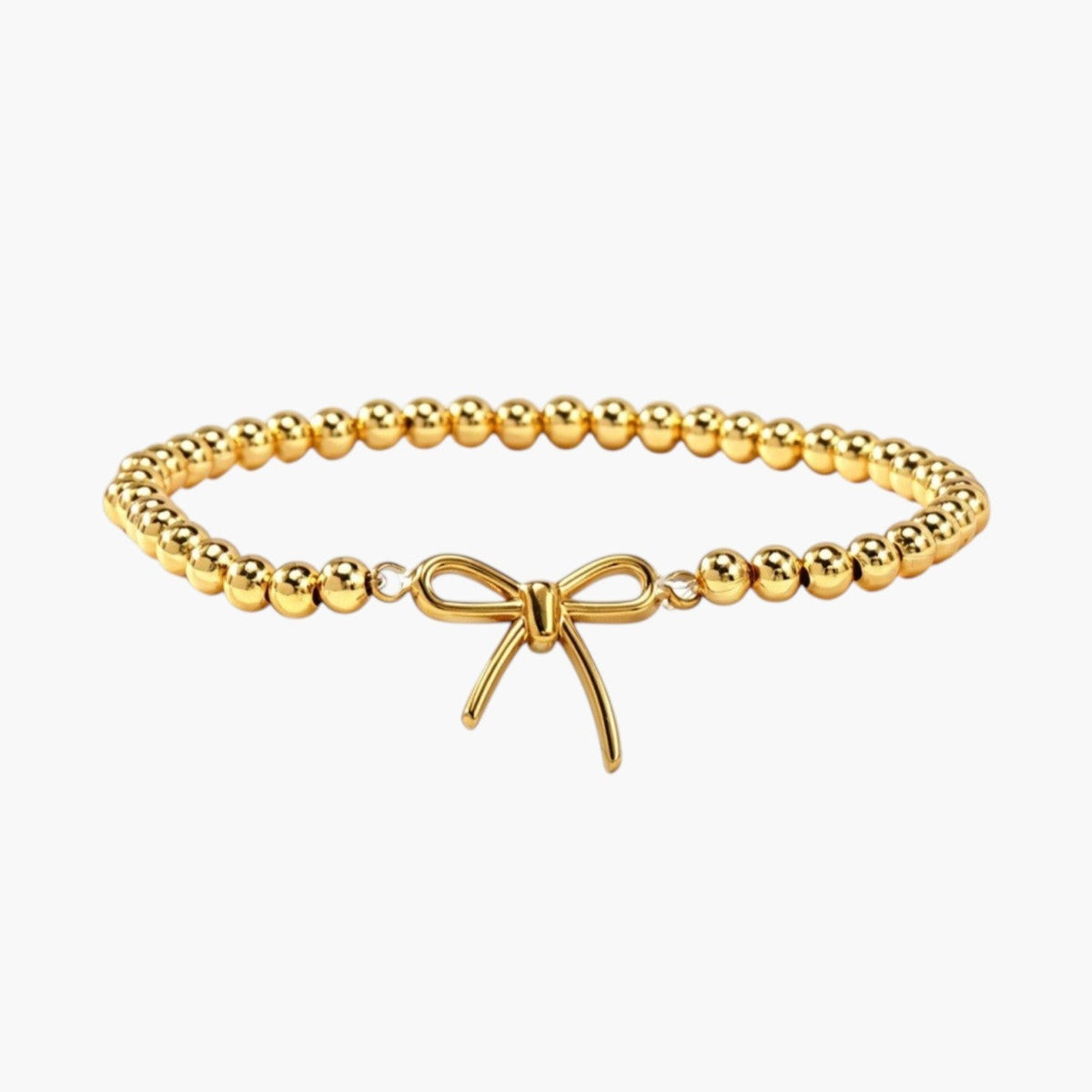 Pulseira de Contas com Banho de Ouro 14K
